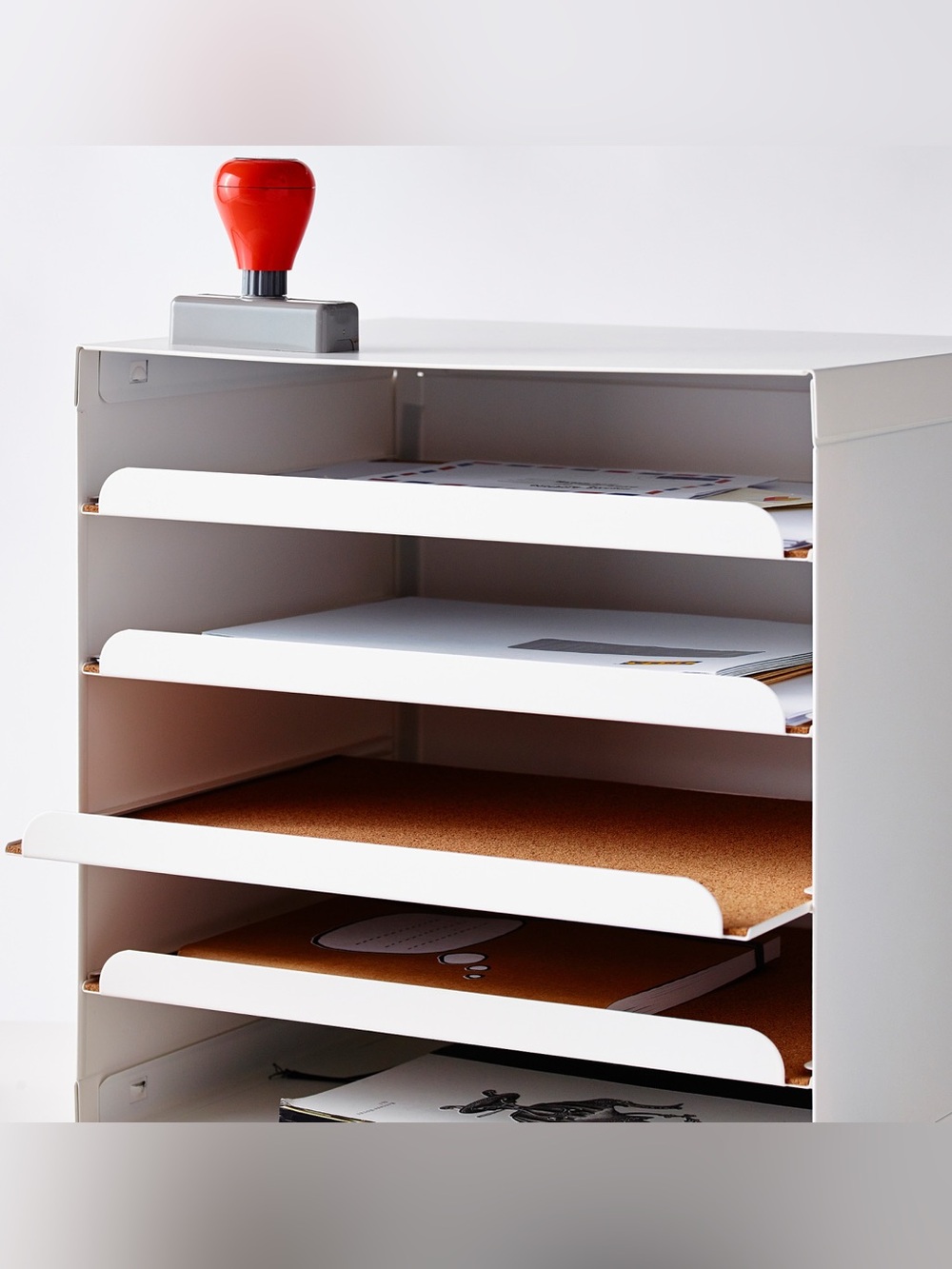 IKEA Minimalistic White Desktop Stationary Organizer Storage Letter Tray - Picture 3 of 6